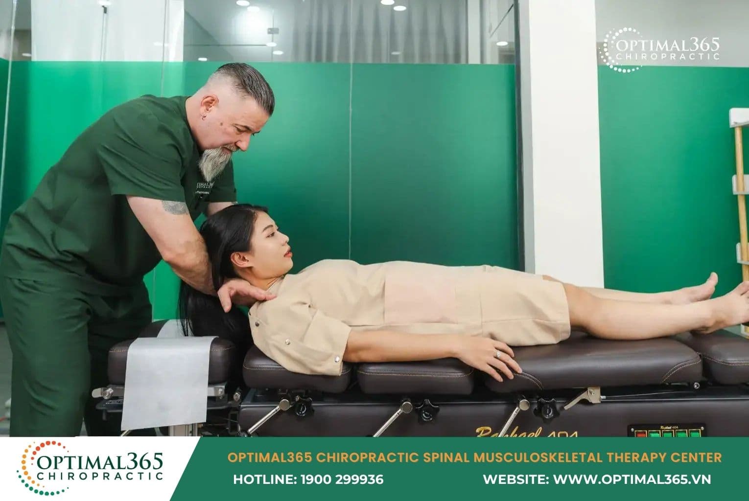 A Chiropractic treatment session at Optimal365 Chiropractic