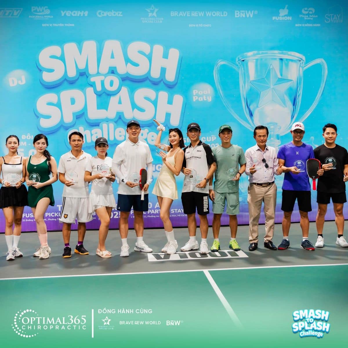 Optimal365 Chiropractic đồng hành cùng Giải Pickleball Smash to Splash Challenge 2025