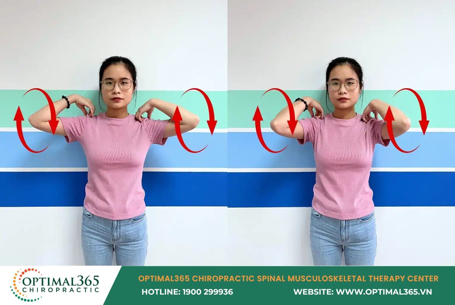 Shoulder rotation exercise reduces shoulder-neck tension and soreness