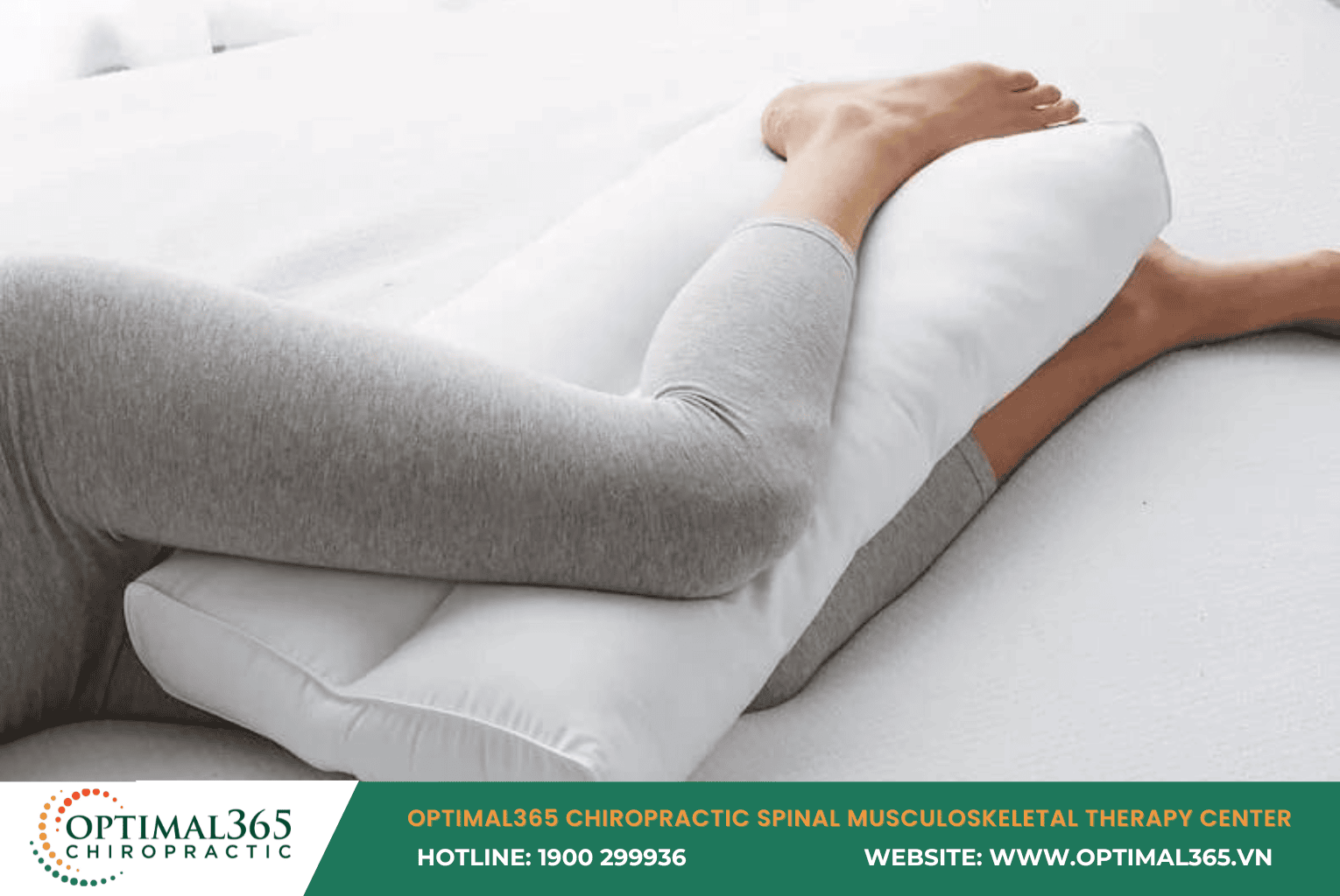 Side sleeping with pillow between knees for spine alignment