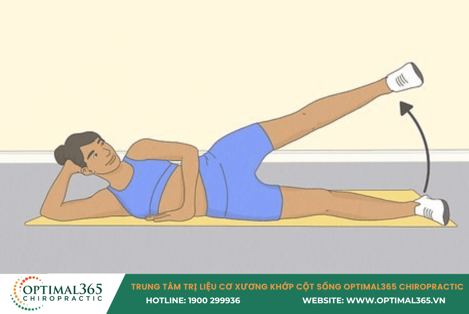 Nâng chân tư thế nằm nghiêng